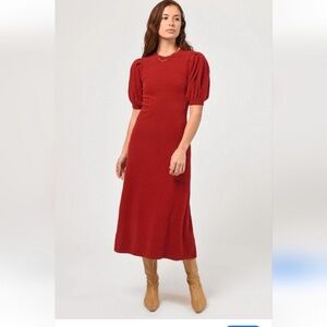 RED Adelyn Puffed Sleeve Sweater Dress